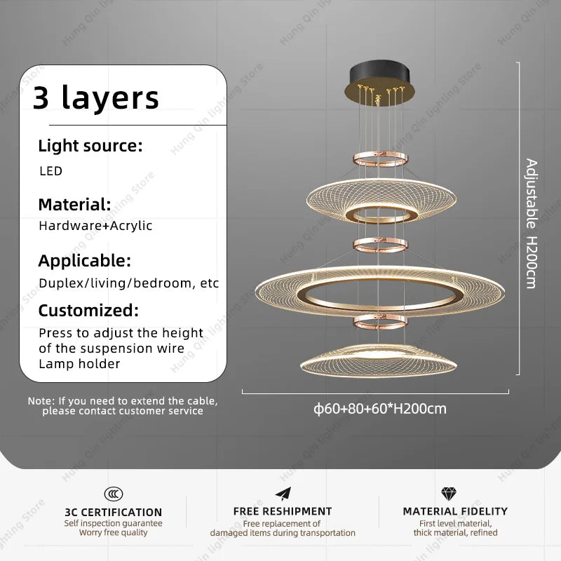 Modern Aluminum LED Chandelier
