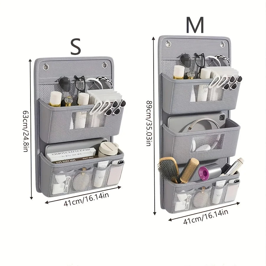 Gray Multi-Compartment Wall Organizer
