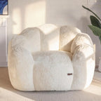 Floral Faux Fur Bean Bag