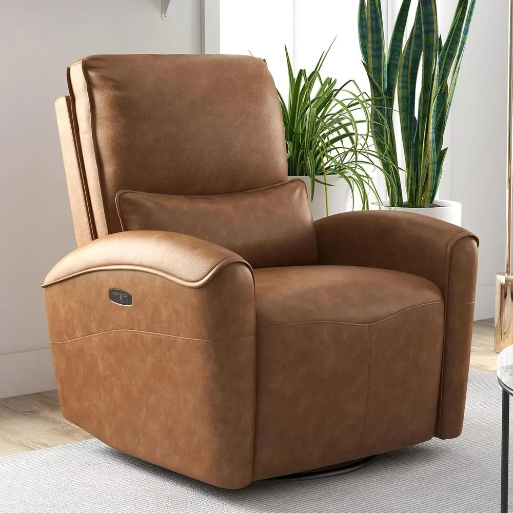 Swivel Glider Recliner with USB
