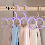 Five-Ring Multi-Function Closet Hanger