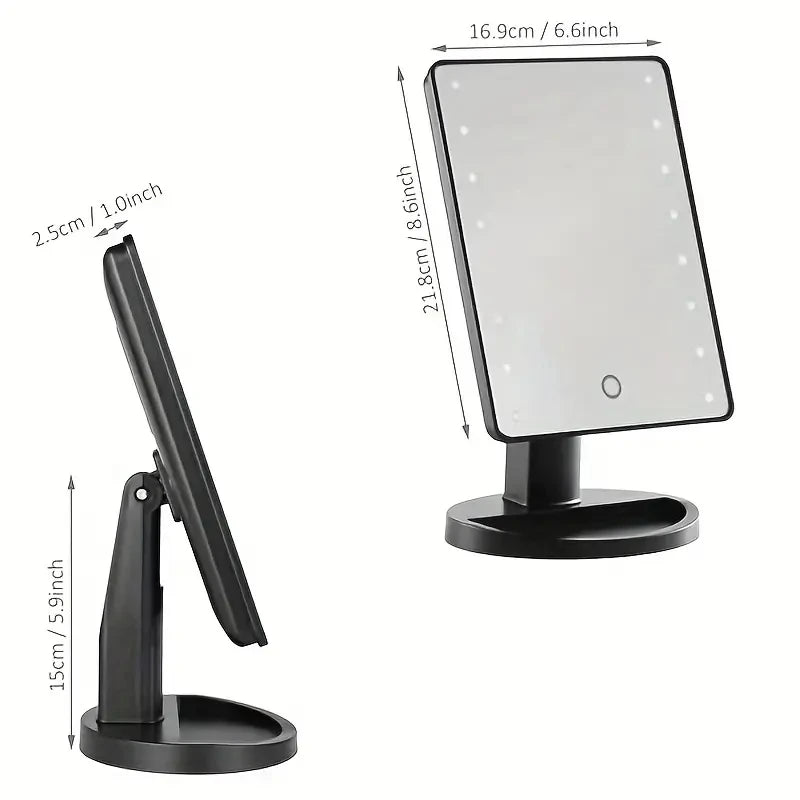 LED Touch-Control Vanity Makeup Mirror