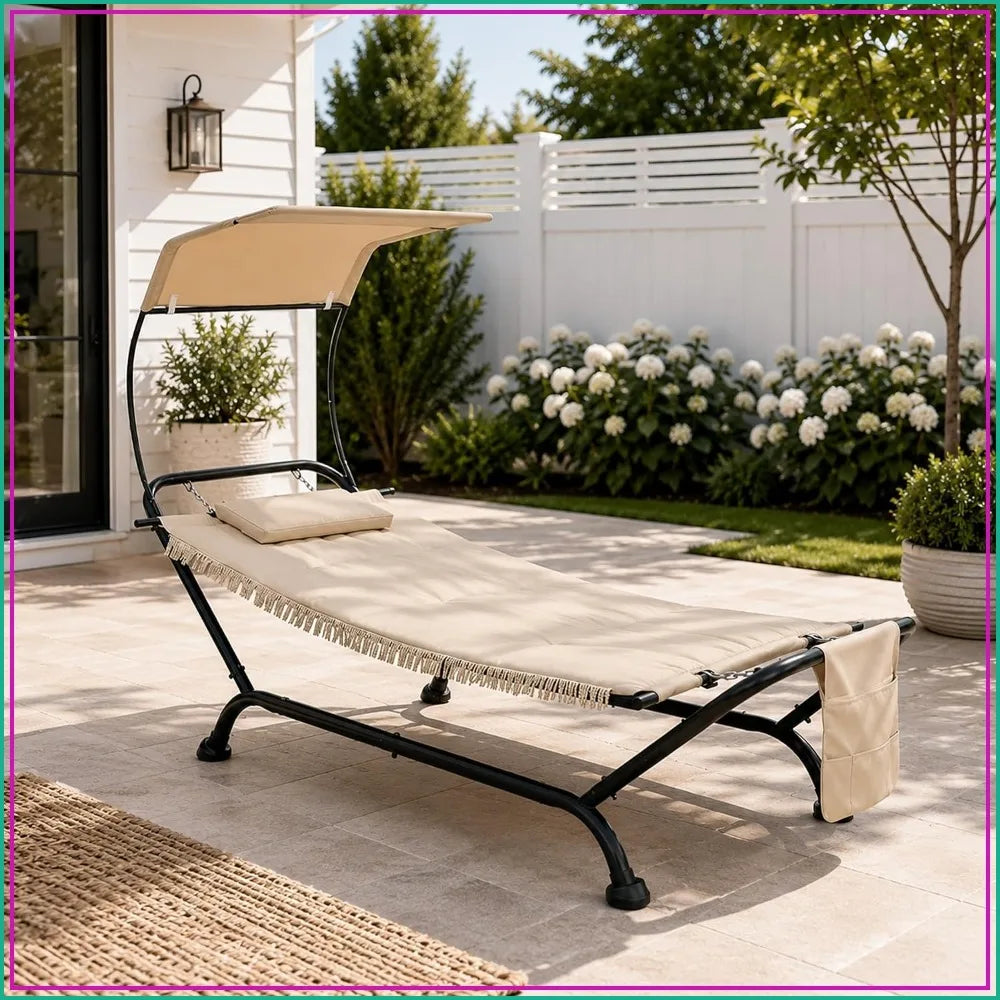 Patio Hammock With Stand & Canopy