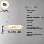 Modern Faux Marble Round Pendant
