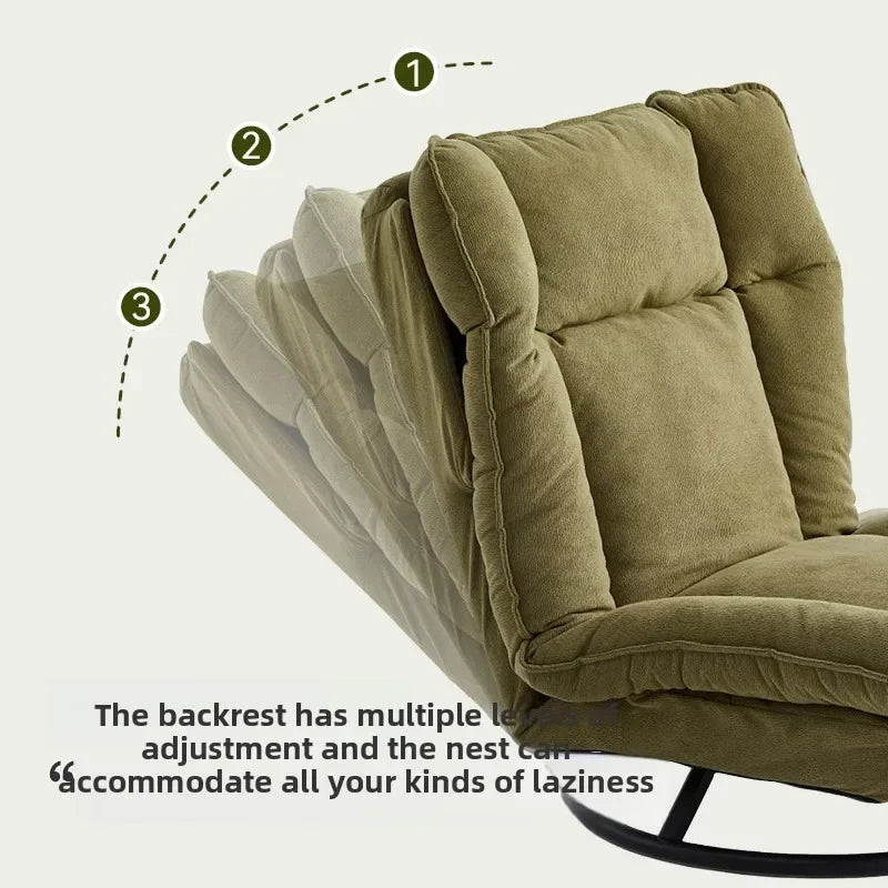 Rotating Fabric Swivel Lounge Chair