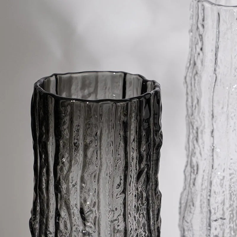 Glacier Glass Flower Vase Modern