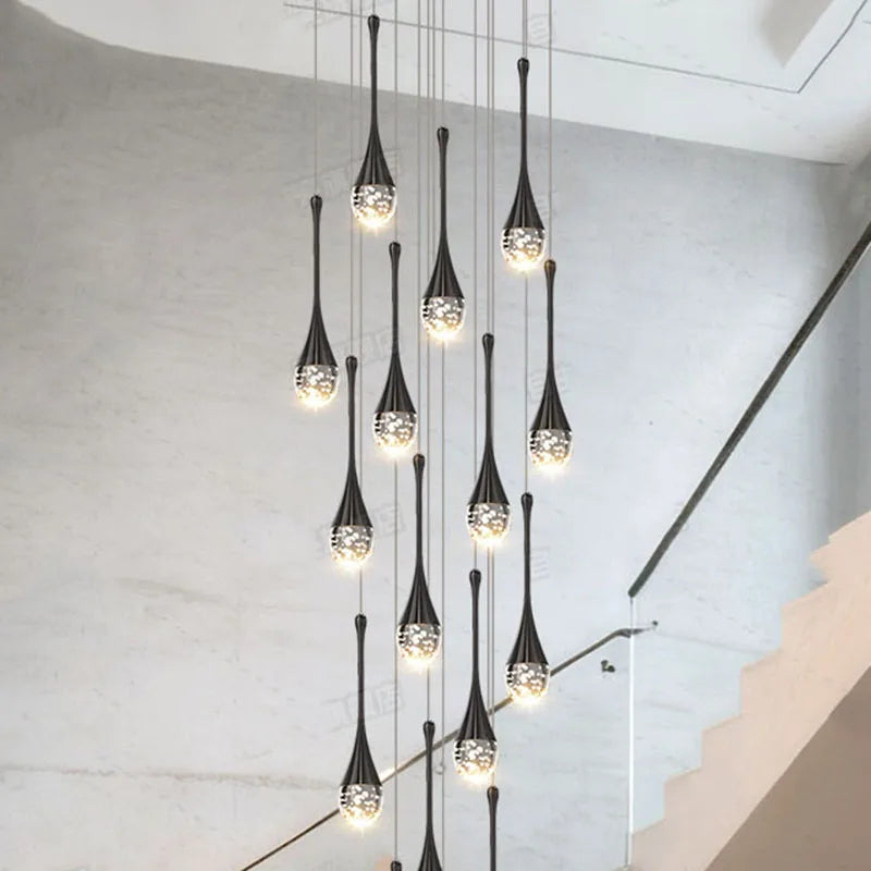 Modern Crystal Staircase Chandelier