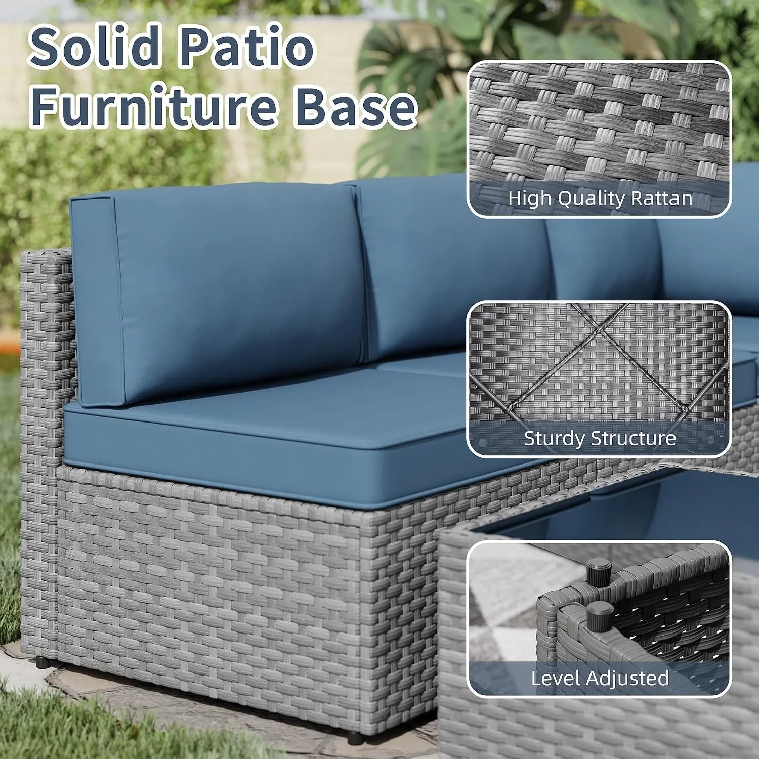 5-Piece Rattan Patio Furniture Set