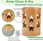 Bamboo Toothbrush Holder with Drainage