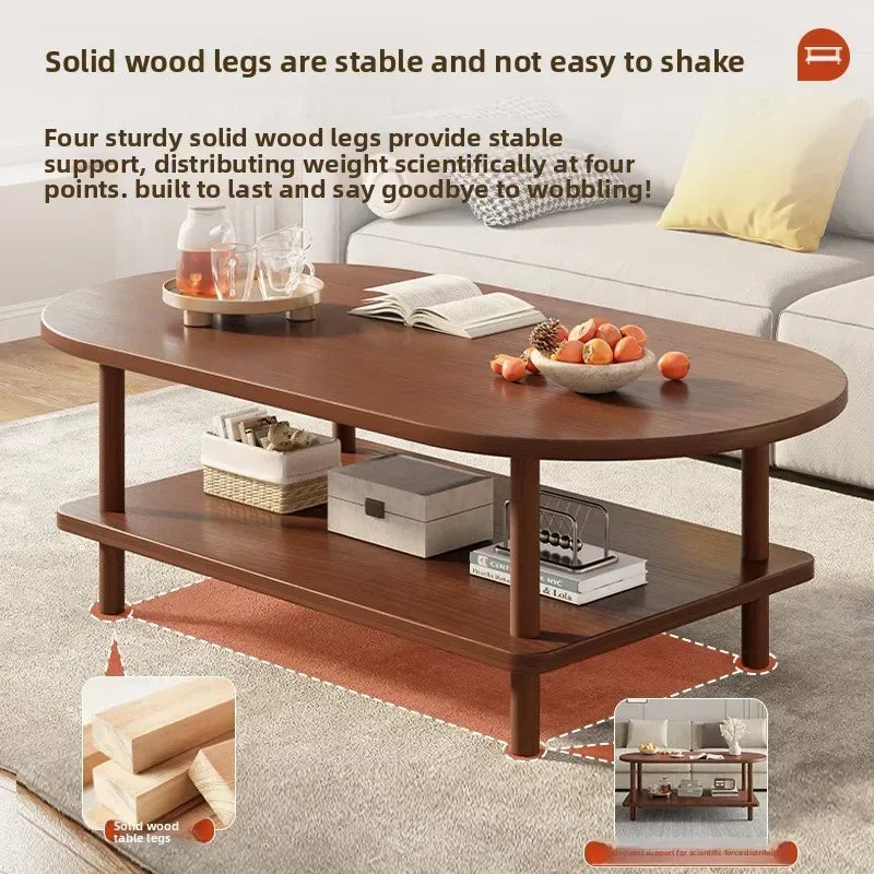 Oval Storage Coffee Table