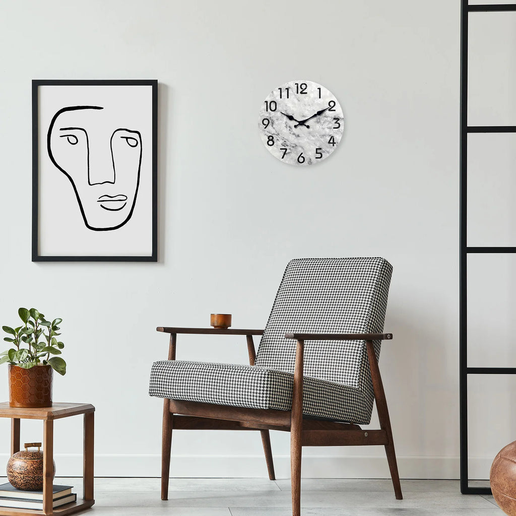 Marble Pattern Silent Wall Clock