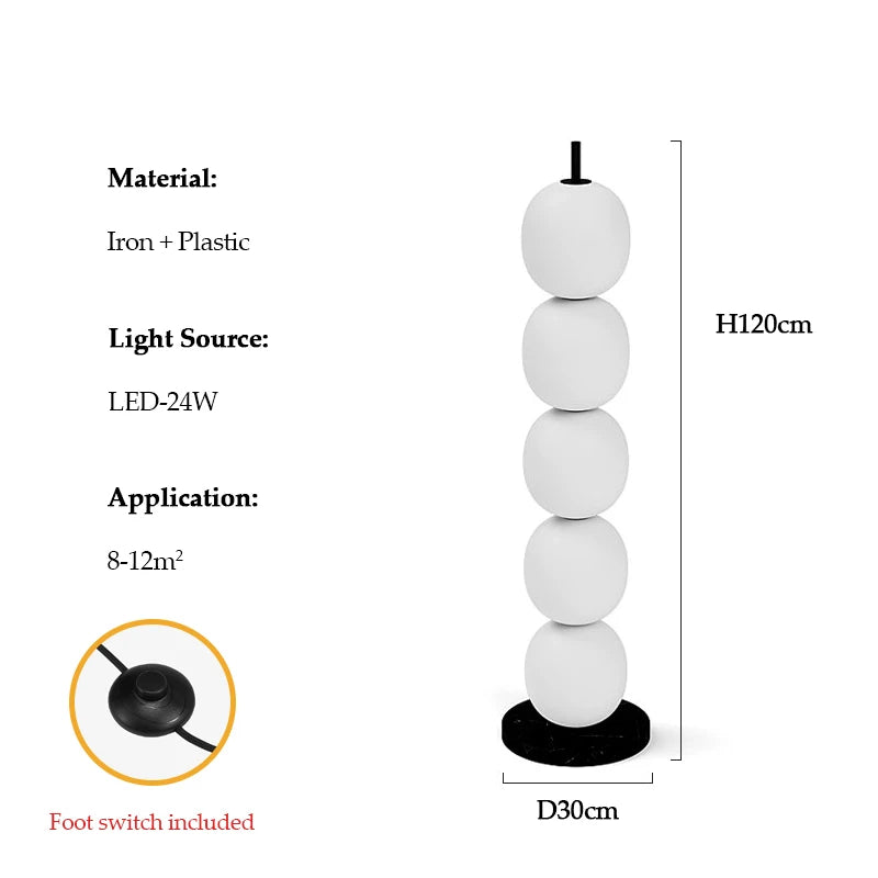 Modern LED Glass Floor Lamp