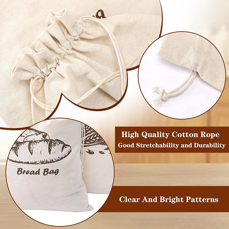 Eco Friendly Linen Bread Bag