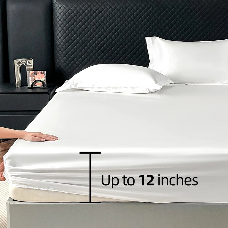 Soft Satin Fitted Bed Sheets