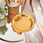 Glossy Metal Decorative Round Tray