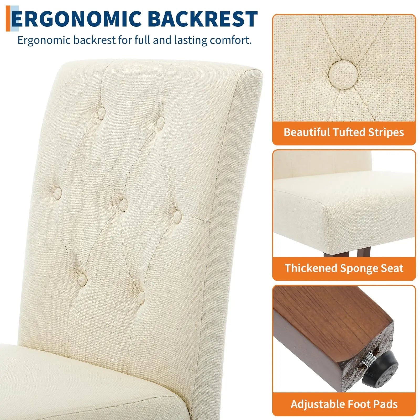 Upholstered Parsons Dining Chairs Set
