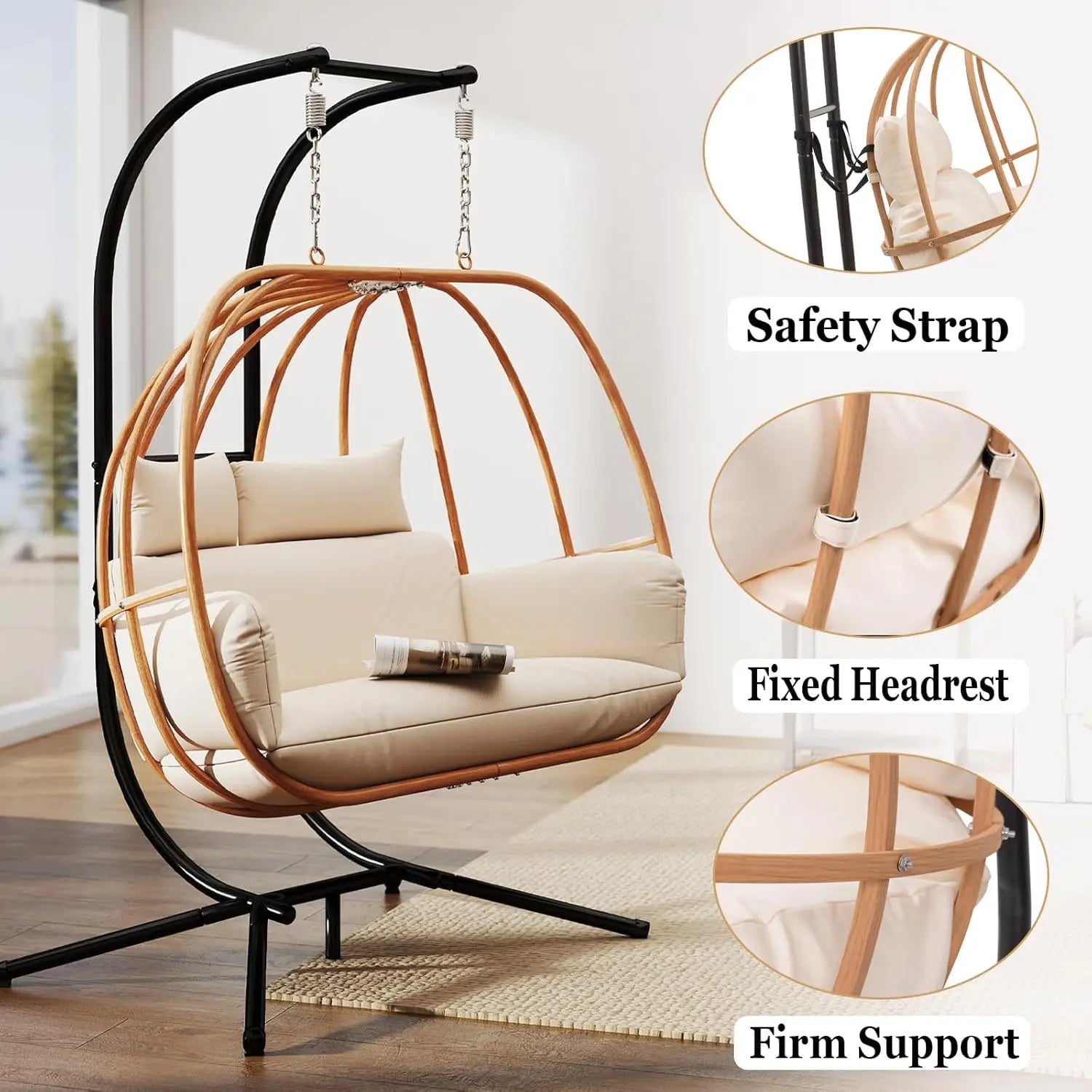 Oversized 2-Person Egg Swing Chair