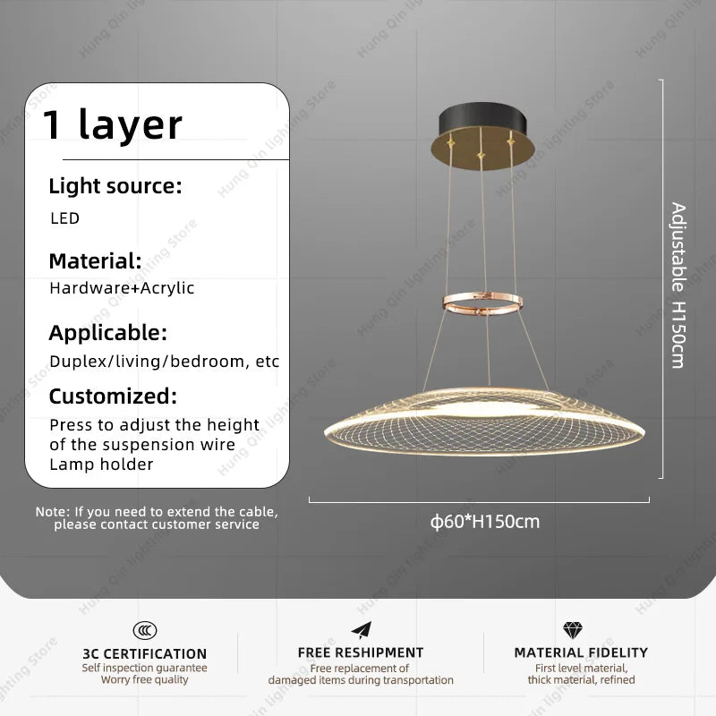 Modern Aluminum LED Chandelier