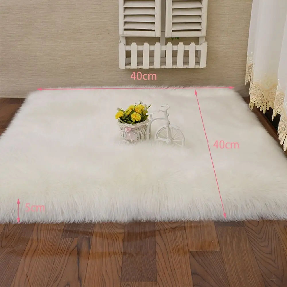 Faux Sheepskin Plush Area Rug