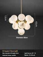 Modern Marble Globe Chandelier
