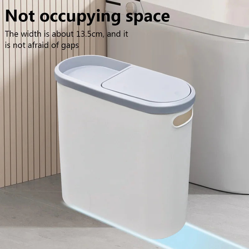 Large Press-Top Trash Can