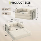 Convertible Corduroy Sleeper Sofa