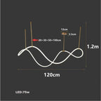 Modern Minimalist Hose Chandelier