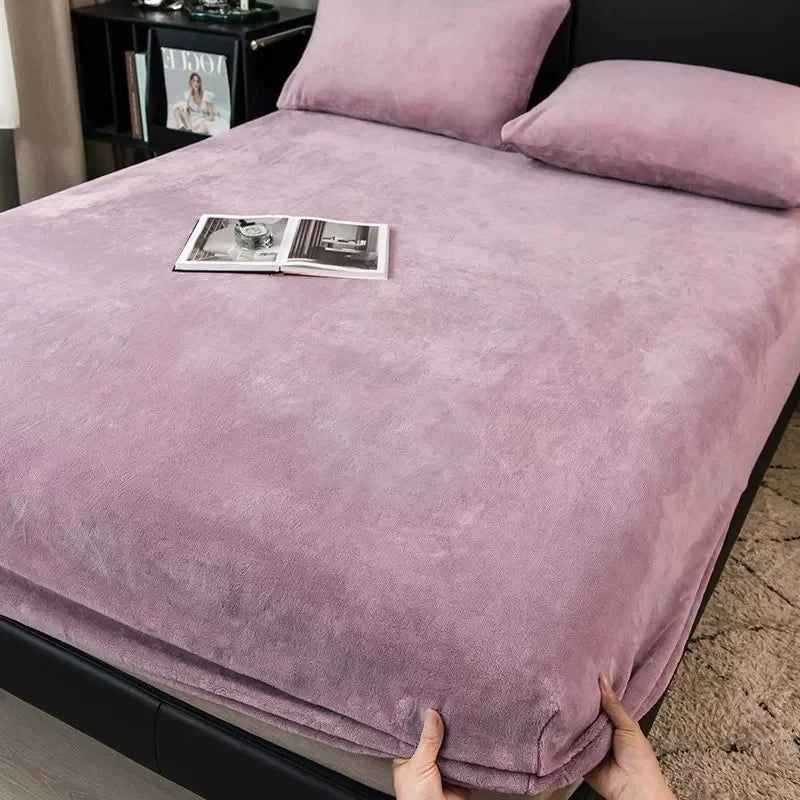 Warm Winter Plush Fitted Sheet