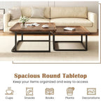 Fluted Square Nesting Table Set