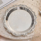 Glossy Metal Decorative Round Tray