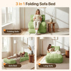 Green Foldable Sofa Bed Chair