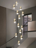 Nordic Crystal Chandelier Multi-Ring Design