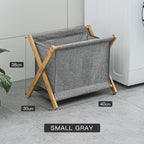 Foldable Bamboo Laundry Basket Organizer