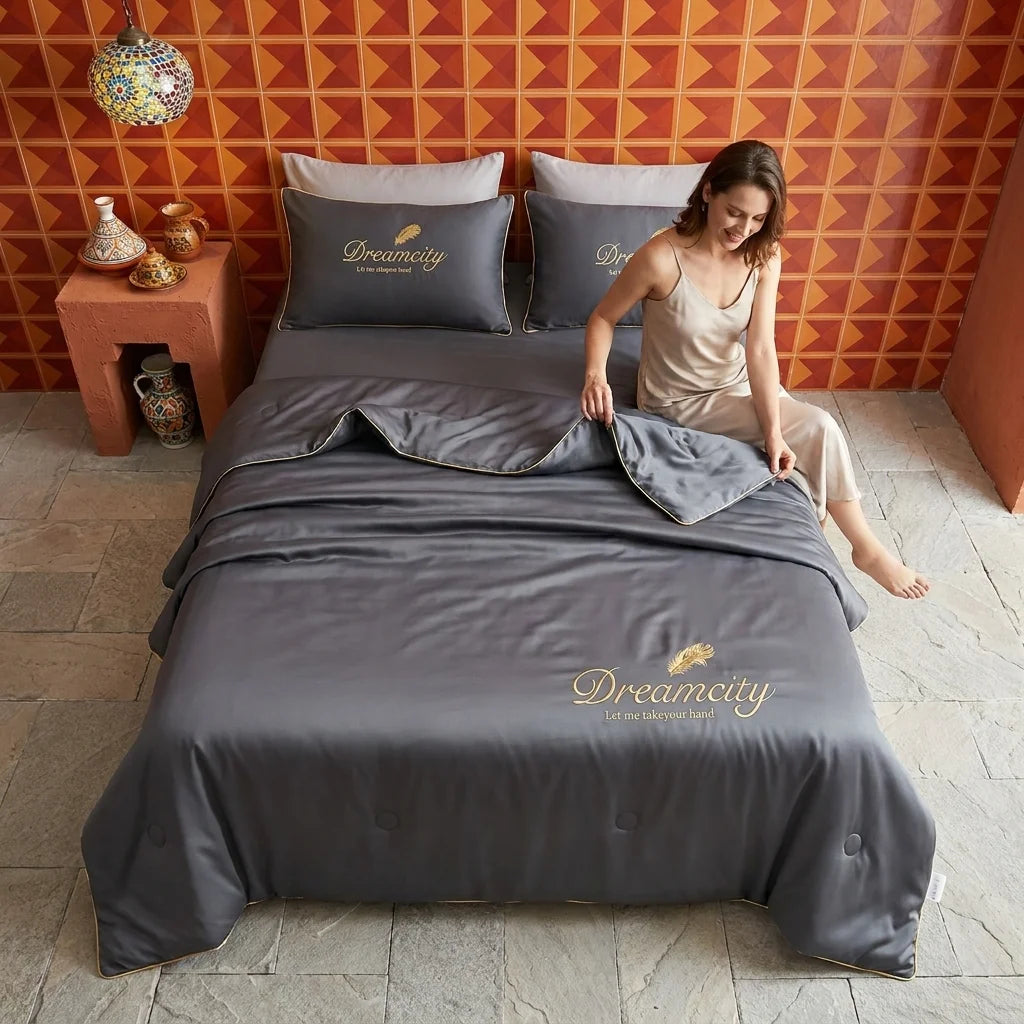 Cooling Ice Silk Summer Quilt