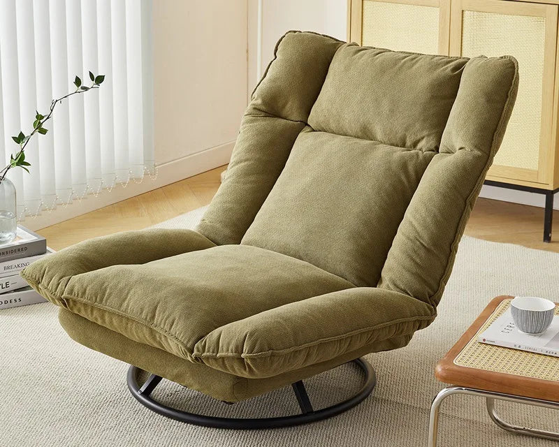 Rotating Fabric Swivel Lounge Chair