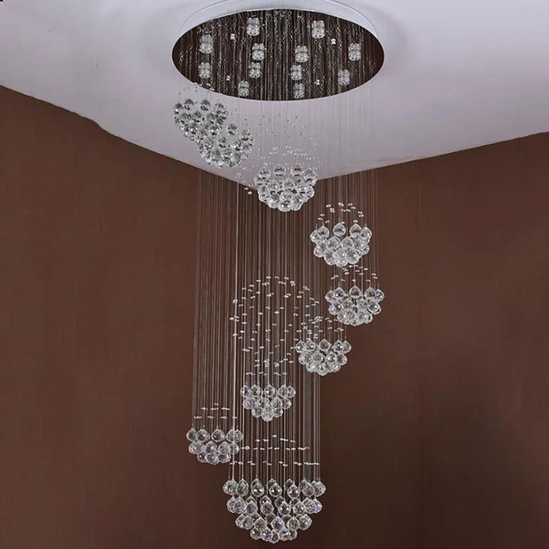 Crystal Staircase Chandelier Modern Luxury