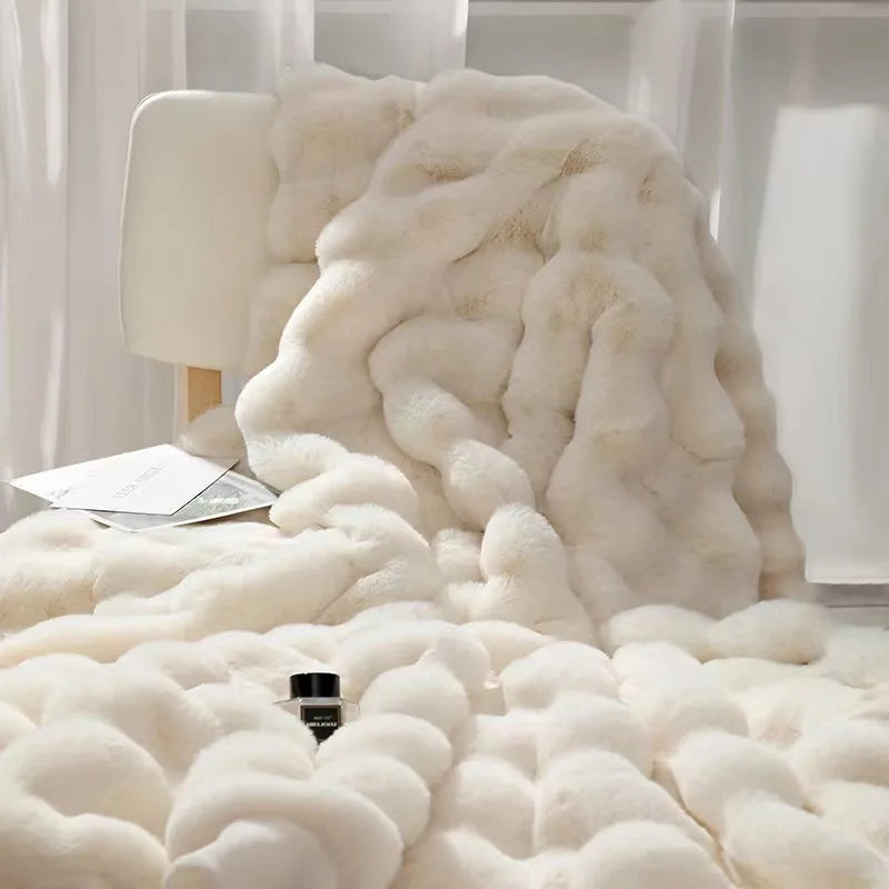 Luxury Rabbit Plush Winter Blanket