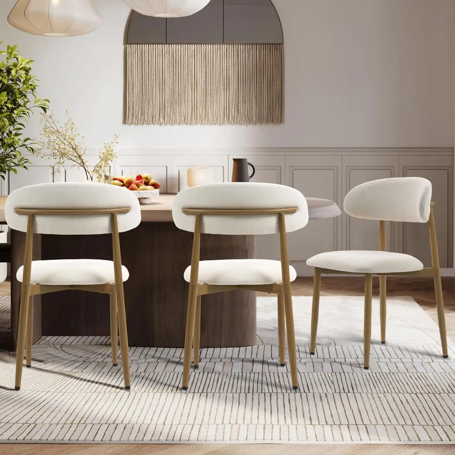 Modern Fabric Upholstered Dining Chairs