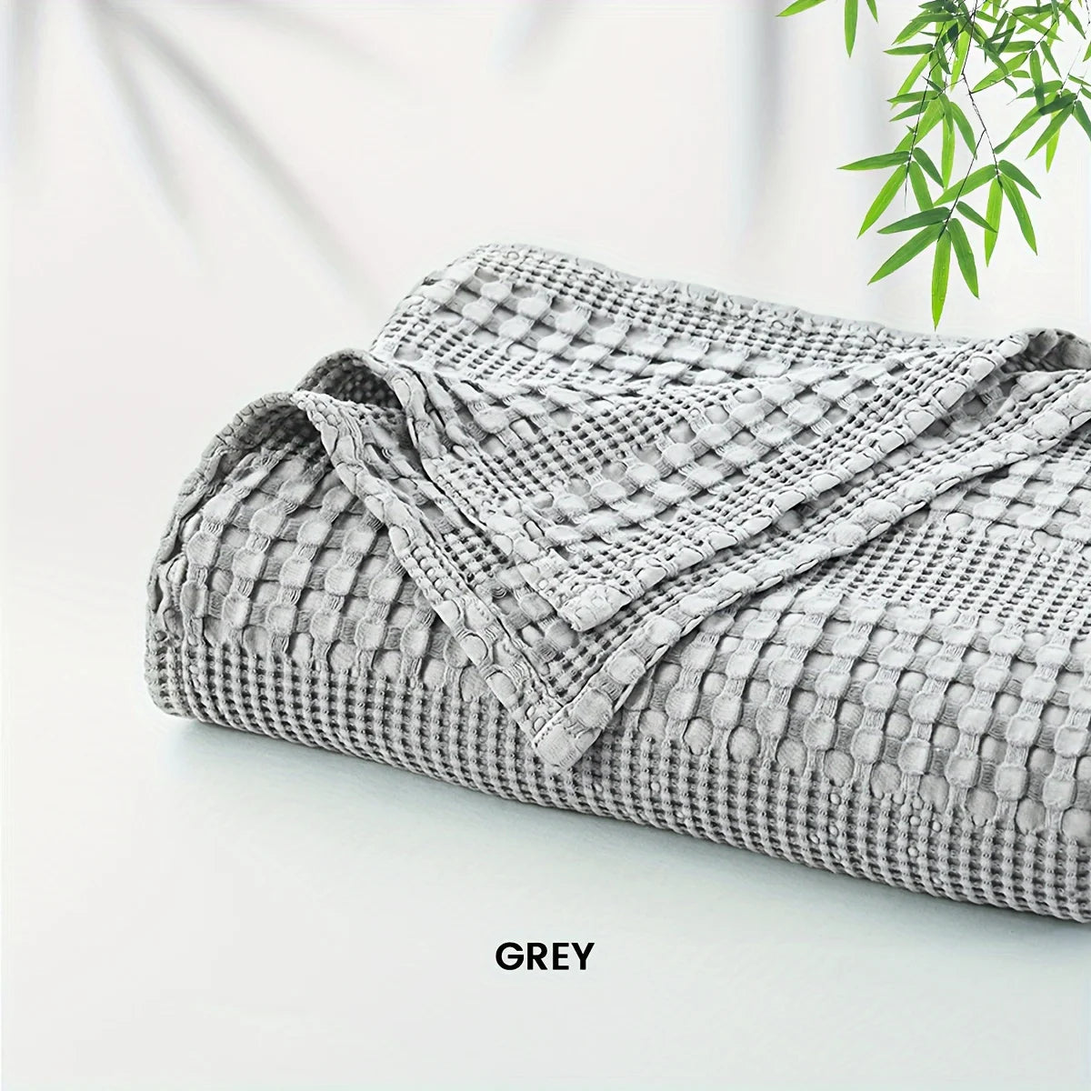 Bamboo Cotton Waffle Blanket Lightweight