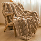 Plush Faux Rabbit Fur Blanket