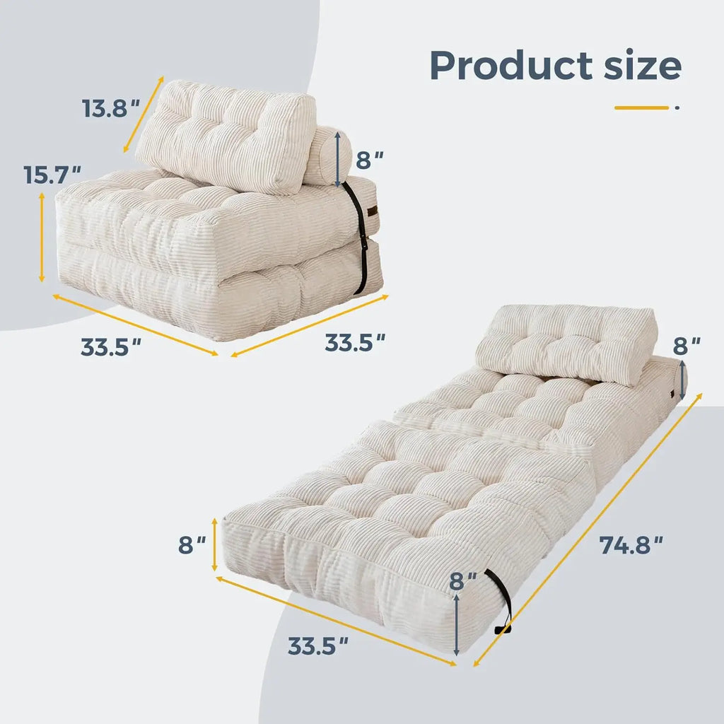 Foldable Fabric Sofa Bed