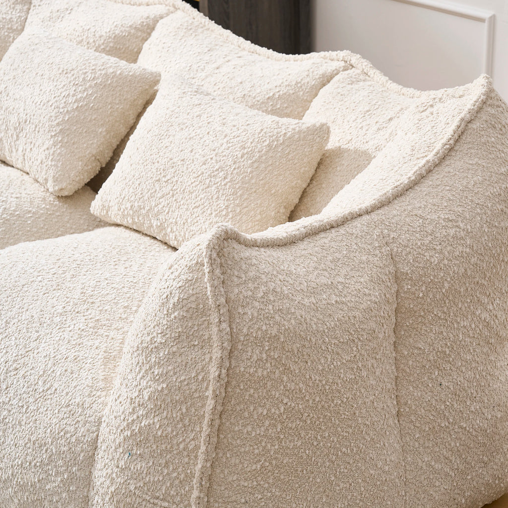 73" Chenille Bean Bag Loveseat