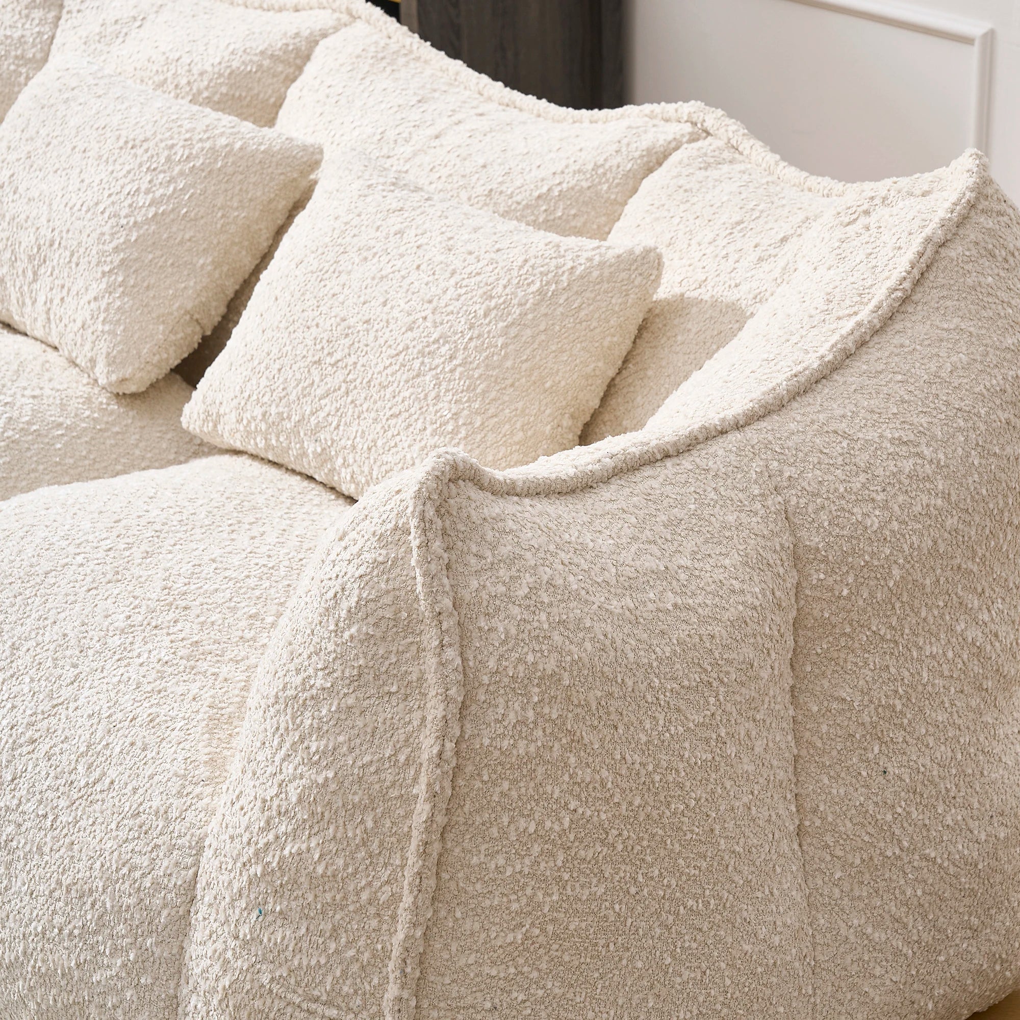 73" Chenille Bean Bag Loveseat
