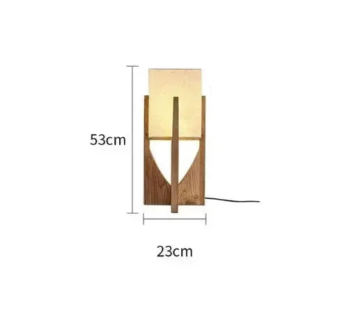 Japanese Vintage Wood Floor Lamp