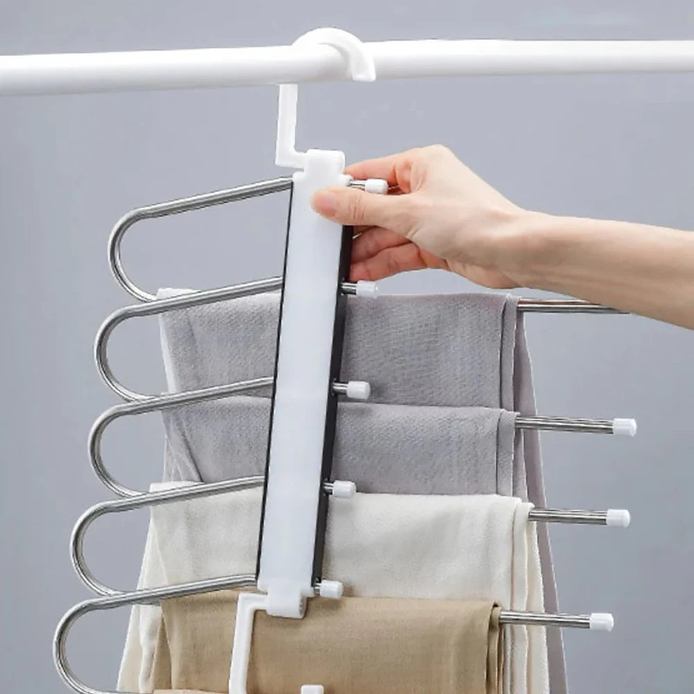 Space-Saving 5-Tier Pants Hanger