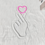 Pink Love Hand Neon Sign