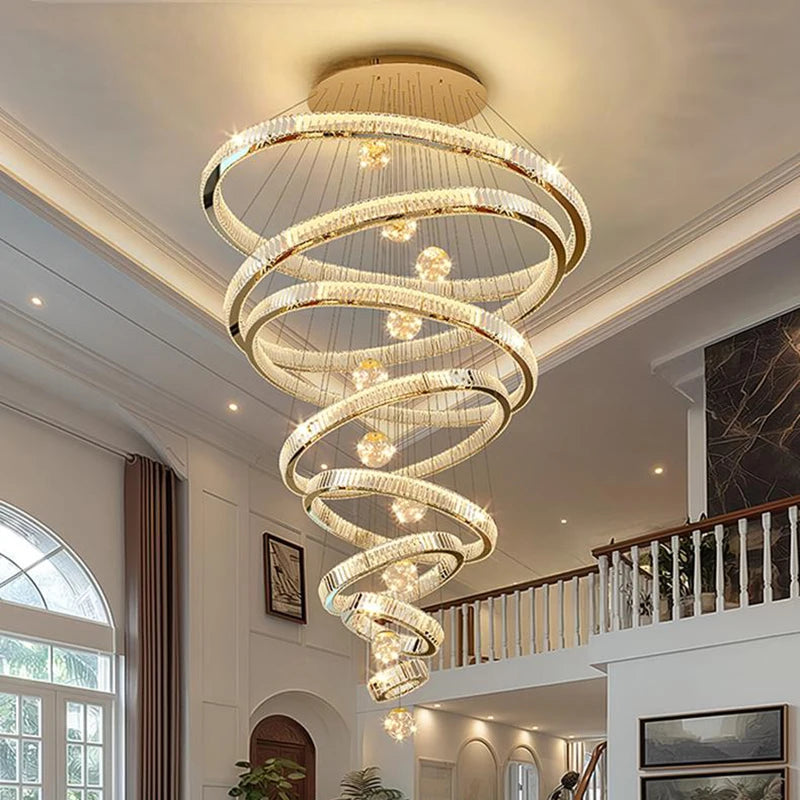 Modern Crystal Ring Chandelier Design