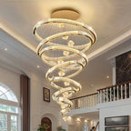 Modern Crystal Ring Chandelier Design