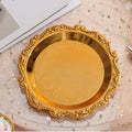 Glossy Metal Decorative Round Tray