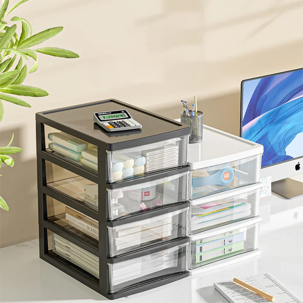 Clear Desktop Storage Drawer Organizer